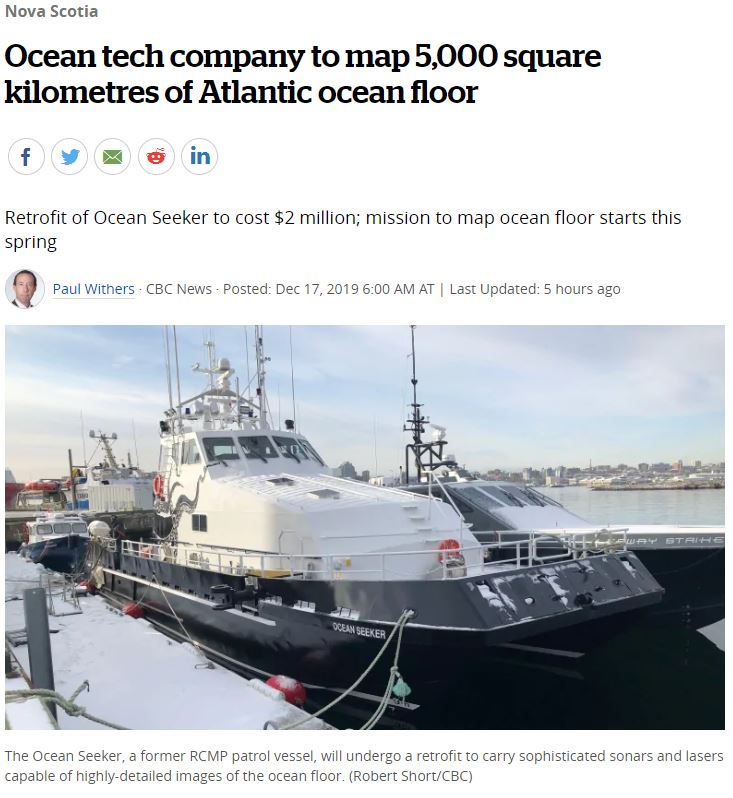 Ocean Tech Company To Map 5 000 Square Kilometres Of Atlantic